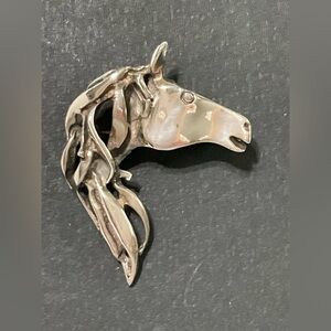 Gorgeous Horse Head Pendant .925